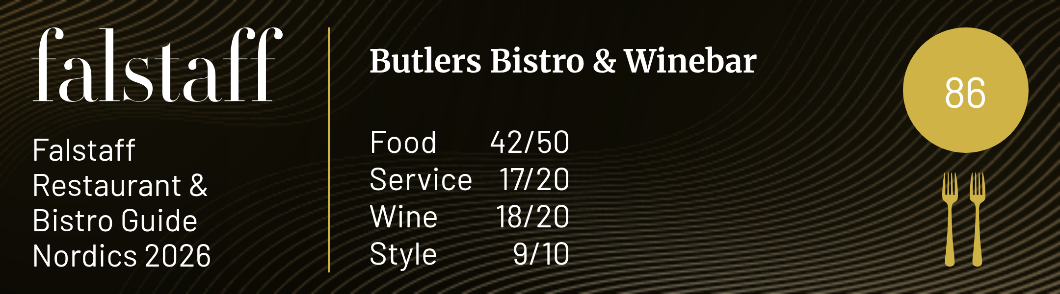 Falstaff tilldelat Butlers i Norrköping